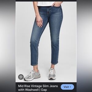 Gap vintage slim mid rise jeans 6